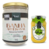 Kit Banha Natural 500g   Manteiga Ghee 160g Soul Leve