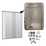Kit Banheiro Aluminio Fosco Box Redondo 1 90x1 10m S Vidro