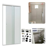 Kit Banheiro Box Perfil Alumínio Quadrado Reto Branco 1 60m