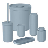 Kit Banheiro Lavabo Completo Lixeira Escova Sanitária Ou