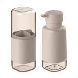Kit Banheiro Lavabo Conjunto Porta Sabonete Líquido Escova