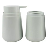 Kit Banheiro Lavabo Sabonete Liquido Porta Escova Acqua 2pçs Cor Mint