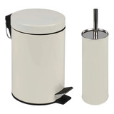 Kit Banheiro Lixo Lixeira 3l C Pedal Escova Sanitária Mor