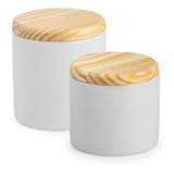 Kit Banheiro Porcelana Porta Cotonete E Algodão Jogo De Pote