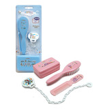 Kit Banho Bebês Higiene Saboneteira Escova Cabelo Pente