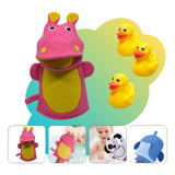Kit Banho Bucha Infantil Para Banho Tipo Fantoche 3 Patinhos