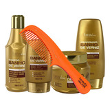 Kit Banho De Verniz Forever Liss Completo E Pente Beauty