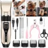 Kit Banho Pet Maquina Silenciosa Tosa Corta Pelo Cabelo Cachorro Cão Grande Pequeno Maquininha Bivolt 110v/220v Bivena