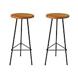 Kit Banqueta Para Balcão De Aço Carbono Com Assento Em Madeira Para Churrasqueira Bar Cozinha Balcão Area Gourmet Restaurante 2 Peroba 