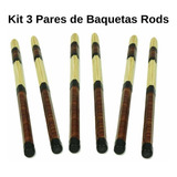 Kit Baqueta Acústica Rods Jhamma 3