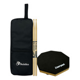Kit Baqueta Liverpool American Hickory 5a Com Pad 6 Bag