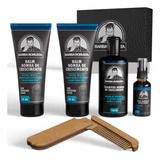 Kit Barba 2 Balm 1 Óleo 1 Shampoo E 1 Pente De Madeira 