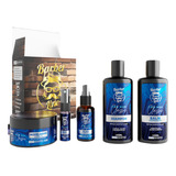 Kit Barba Clássico shampoo Balm Óleo Colônia Pomada 