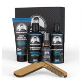 Kit Barba Robusta De Shampoo Condicionador Balm Óleo Pente