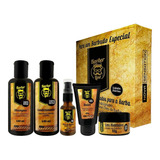 Kit Barba Shampoo Barba Condicionador Balm Cera Óleo Barba