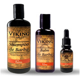 Kit Barba Viking Terra Shampoo Balm Óleo