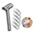 Kit Barbeador Retro De Metal Com 30 Lâminas De Barbear Lord