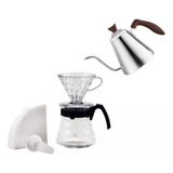 Kit Barista Profissional Hario V60 Chaleira Inox Original