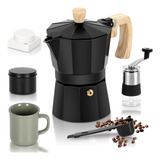 Kit Barista Profissional Moedor Cafe Manual Cafeteira