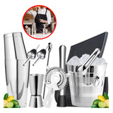 Kit Barman Completo Profissional Coqueteleira Boston