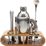 Kit Barman Coqueteleira 750ml Profissional Aço Inox 10pc