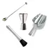 Kit Barman Nls Colher Bailarina Dosador Duplo Macerador Pá Gelo Inox Nilosdecor