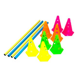 Kit Barreira De Salto 8 Cones 23cm 4 Barra 1m Prouno