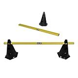 Kit Barreiras De Salto Com Cone 24cm Muvin 3 Unidades Ajustável Para 7cm 14cm Ou 19cm Desmontável Treinamento Funcional Agilidade Impulsão Velocidade Resistente Durável Boa Estabilidade