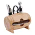 Kit Barril Suporte Bambu Abridor Dosador Vinho Inox 5 Pçs 