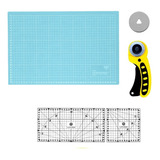 Kit Base Corte A3 Turquesa 45x30 Régua 15x15 15x30 Cc45mm