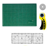 Kit Base Corte A3 Verde 45x30 Régua 15x15 15x30 Cortador 45