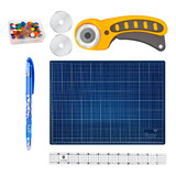 Kit Base Corte Azul 60x45 Regua 5x60 Cortador Patchwork