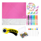 Kit Base Corte Rosa Ou Verde A2 60x45 Régua 15x6