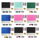 Kit Base De Corte Patchwork 45x30 Regua 15x30 Cortador 45mm Cor Base De Corte Rosa