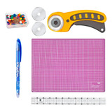 Kit Base De Corte Rosa 60x45 Régua 5x60 Cm Cortador 45mm