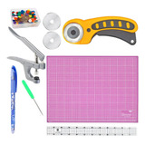 Kit Base De Corte Rosa 60x45 Régua 5x60 Cortador 45mm