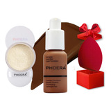Kit Base Soft Matte 24h Pó A Prova D agua E Esponja Phoera