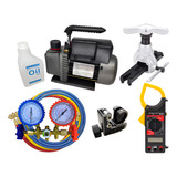 Kit Básico Refrigeração Bomba Vácuo Manifold Flangeador