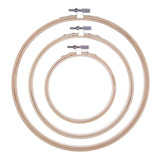 Kit Bastidor Madeira Com Tarraxa 3 Tamanhos 15 20 E 30 Cm