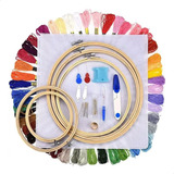 Kit Bastidores Para Iniciante Bordado Ponto Cruz Completo