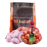 Kit Batata Asterix 5kg E 3kg Cebola Branca 750gr Alho Roxo
