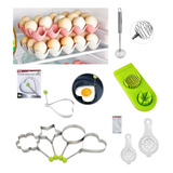 Kit Batedor De Ovo Molde Ovo Frito Separador De Gema E Clara