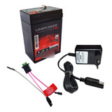 Kit Bateria 6v 4 5ah Carregador Led Chicote