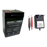Kit Bateria 6v 4ah Ep6 4 Carregador 6v 800mah Garras Ofert