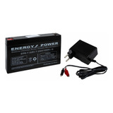 Kit Bateria 6v 7ah Carregador Jacare