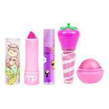Kit Batom Brilho Labial Gloss E Lip Balm Menina Infantil