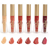 Kit Batom Líquido Efeito Matte Longa Duração 6 Cores Lindas