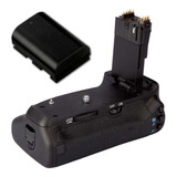 Kit Battery Grip Bg e14 P Canon Eos 70d 80d Bateria Lp e6n