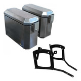 Kit Baú Lateral 33l Alumínio Escovado Honda Nc750x Suporte