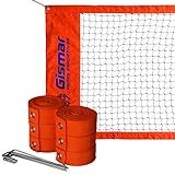 Kit Beach Tennis Laranja Rede Oficial Pro Fita De Marcação